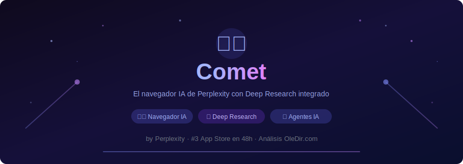 Comet Perplexity navegador IA - análisis y valoración OleDir