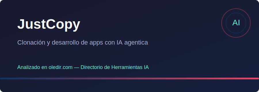 JustCopy - Análisis completo en oledir.com