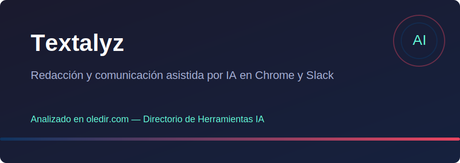 Textalyz - Análisis completo en oledir.com