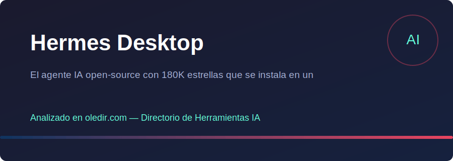 Hermes Desktop Nous Research - Análisis en oledir.com