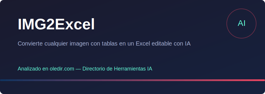 IMG2Excel - Análisis completo en oledir.com