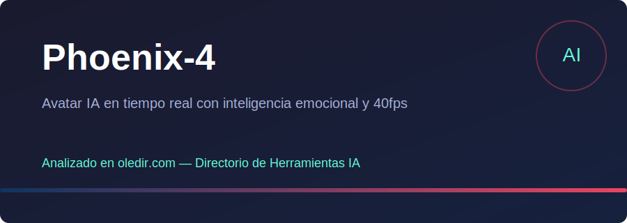Phoenix-4 Tavus - Análisis completo en oledir.com