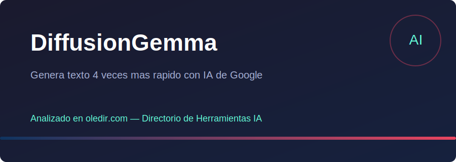 DiffusionGemma - Análisis completo en oledir.com