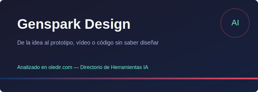 Genspark Design - Análisis completo en oledir.com