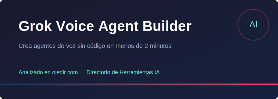 Grok Voice Agent Builder - Análisis completo en oledir.com