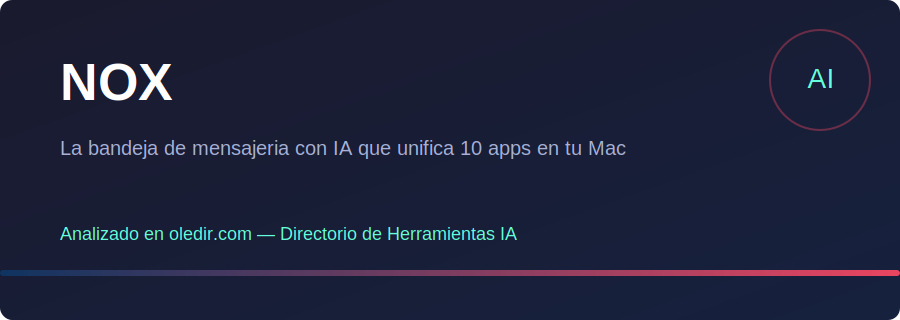 NOX - Análisis completo en oledir.com
