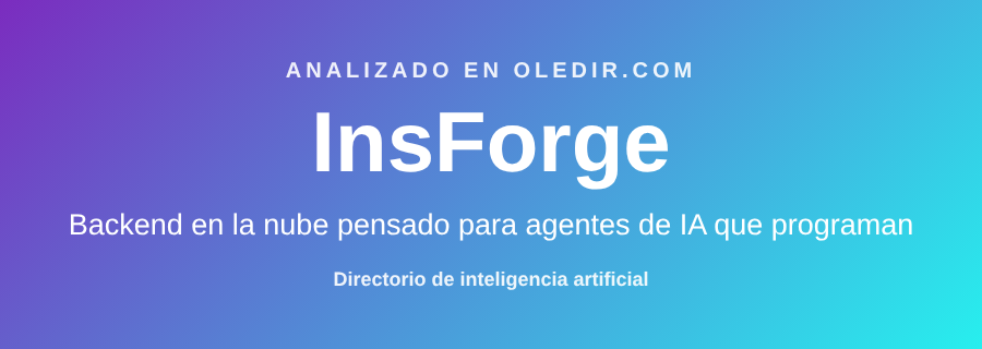 InsForge - oledir.com, directorio de inteligencia artificial