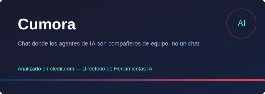 Cumora - Chat de equipo con agentes de IA - oledir.com