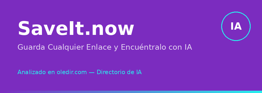 SaveIt.now - oledir.com, directorio de inteligencia artificial