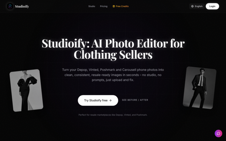 Studioify - captura de la web oficial