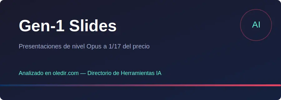Genspark Gen-1 Slides - Presentaciones de nivel Opus a menor precio